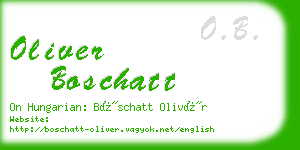 oliver boschatt business card